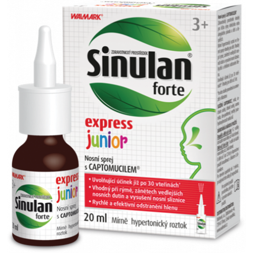 Sinulan Forte Express Junior - nosní sprej, 20 ml